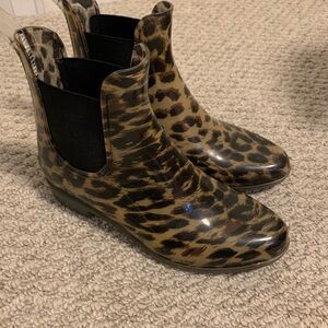 Ann Taylor Leopard Print Rain Boots